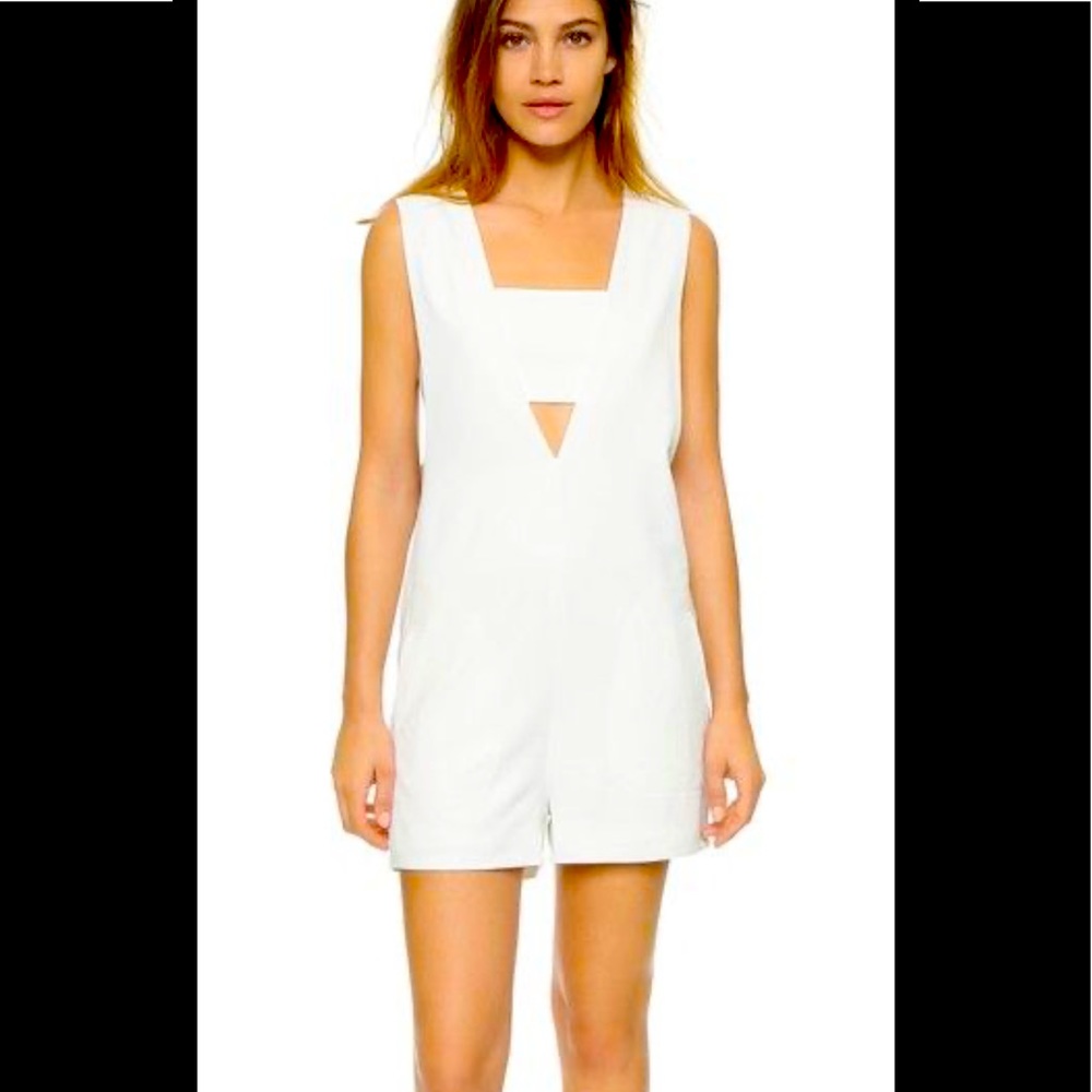 T by Alexander Wang white cutout romper